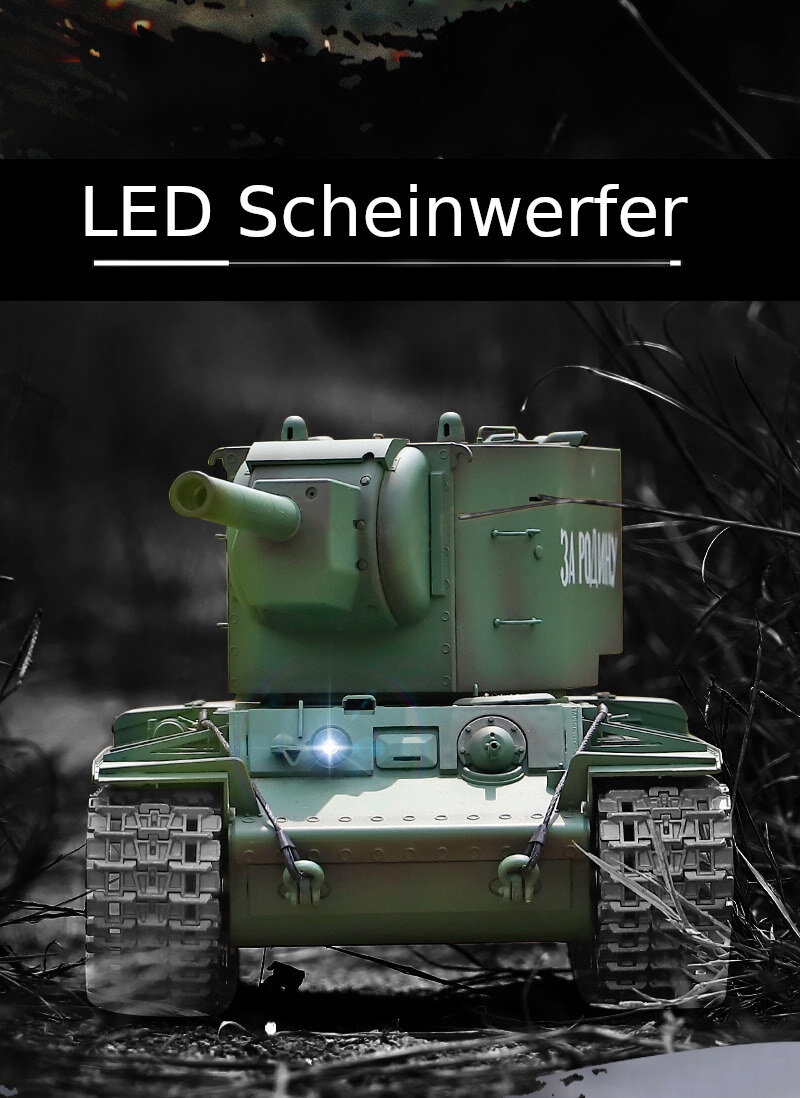 RC Panzer "KV-2" - Metallgetreibe & Metallketten PRO RRZ