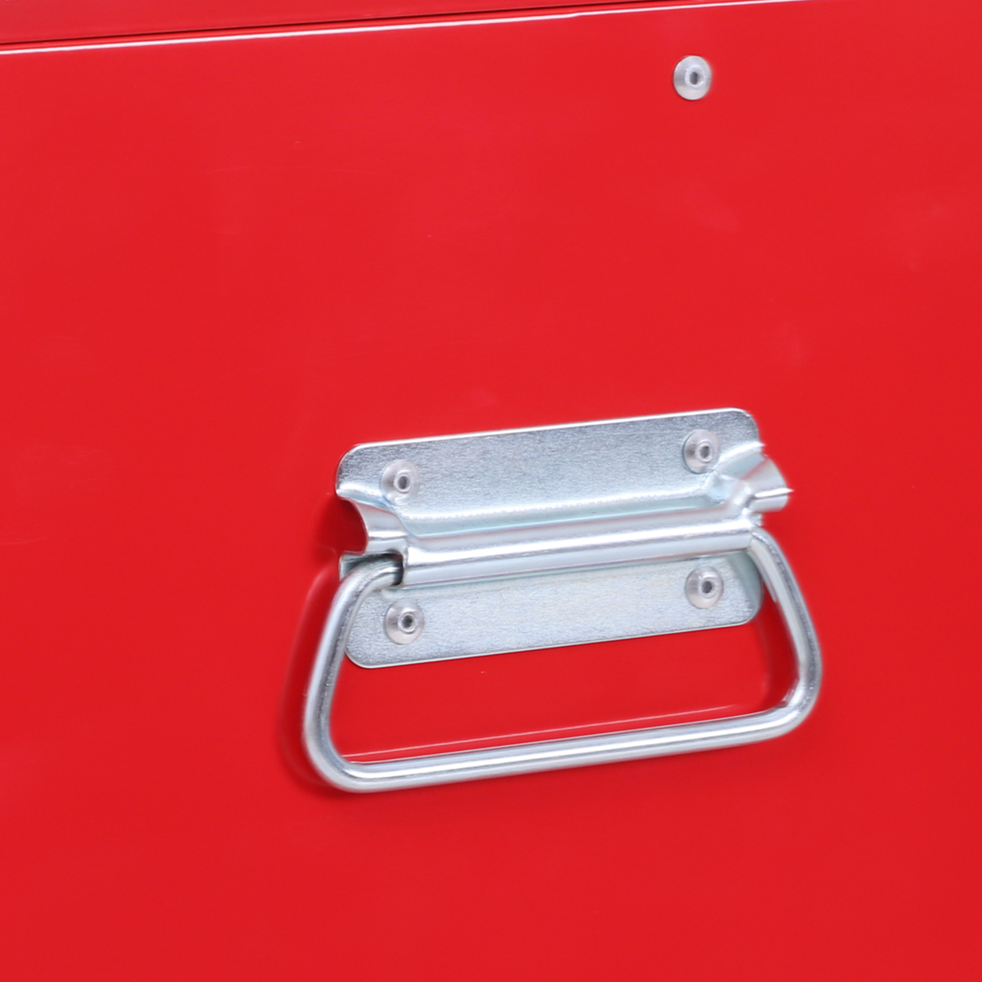 Werkzeugschrank mit Werkzeugkiste, rollbar, 6 Schubladen, Metall, Rot