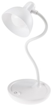 LED Tischleuchte mit Schwanenhals, Batterie, dimmbar, warmweiß, Weiß