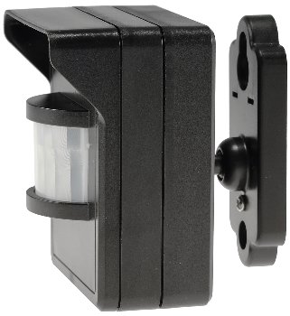 Funk-Bewegungsmelder für "Pilota Casa", IP44, 90°/8m PIR, Aufputz, schwarz