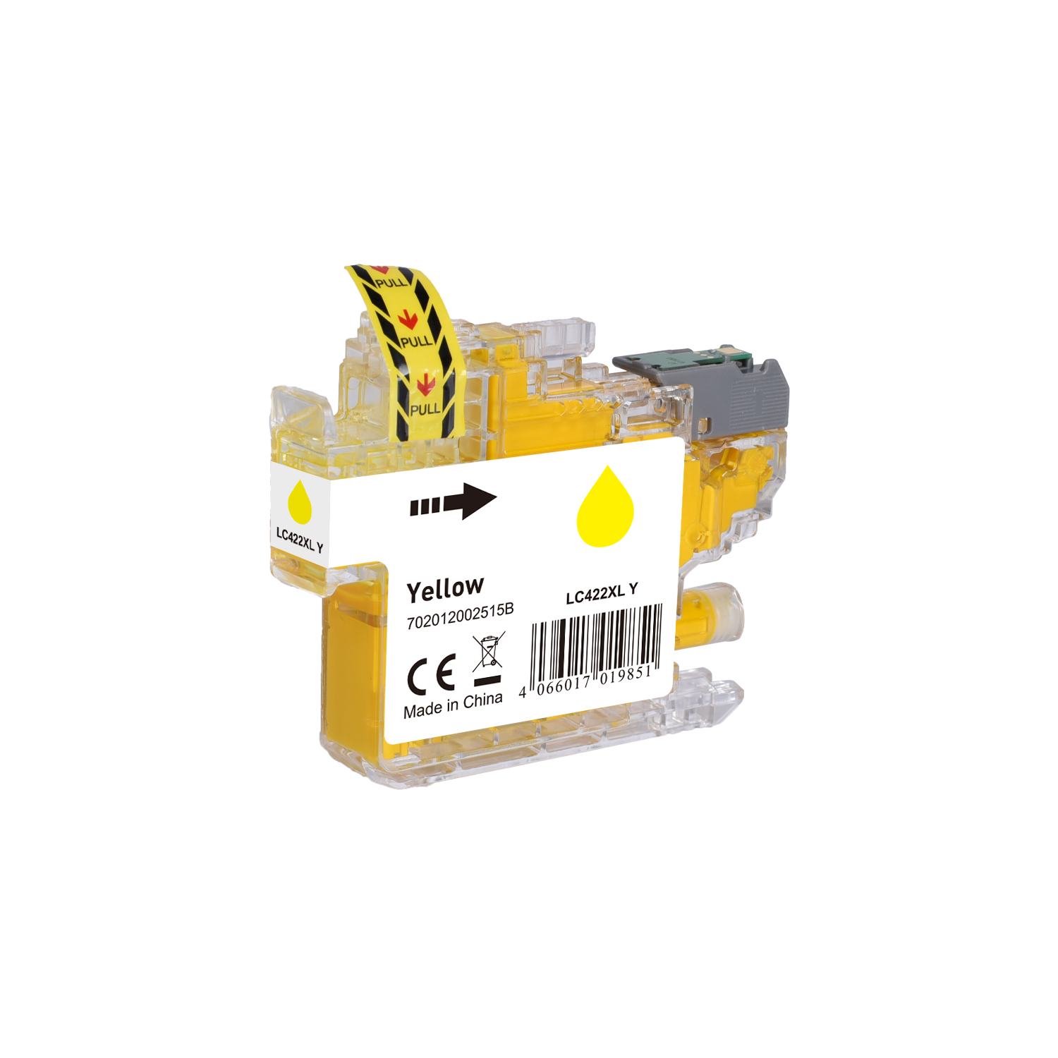 Tintenpatrone Pigment gelb, alternativ zu Brother LC-422 XL Y, 1500 Seiten