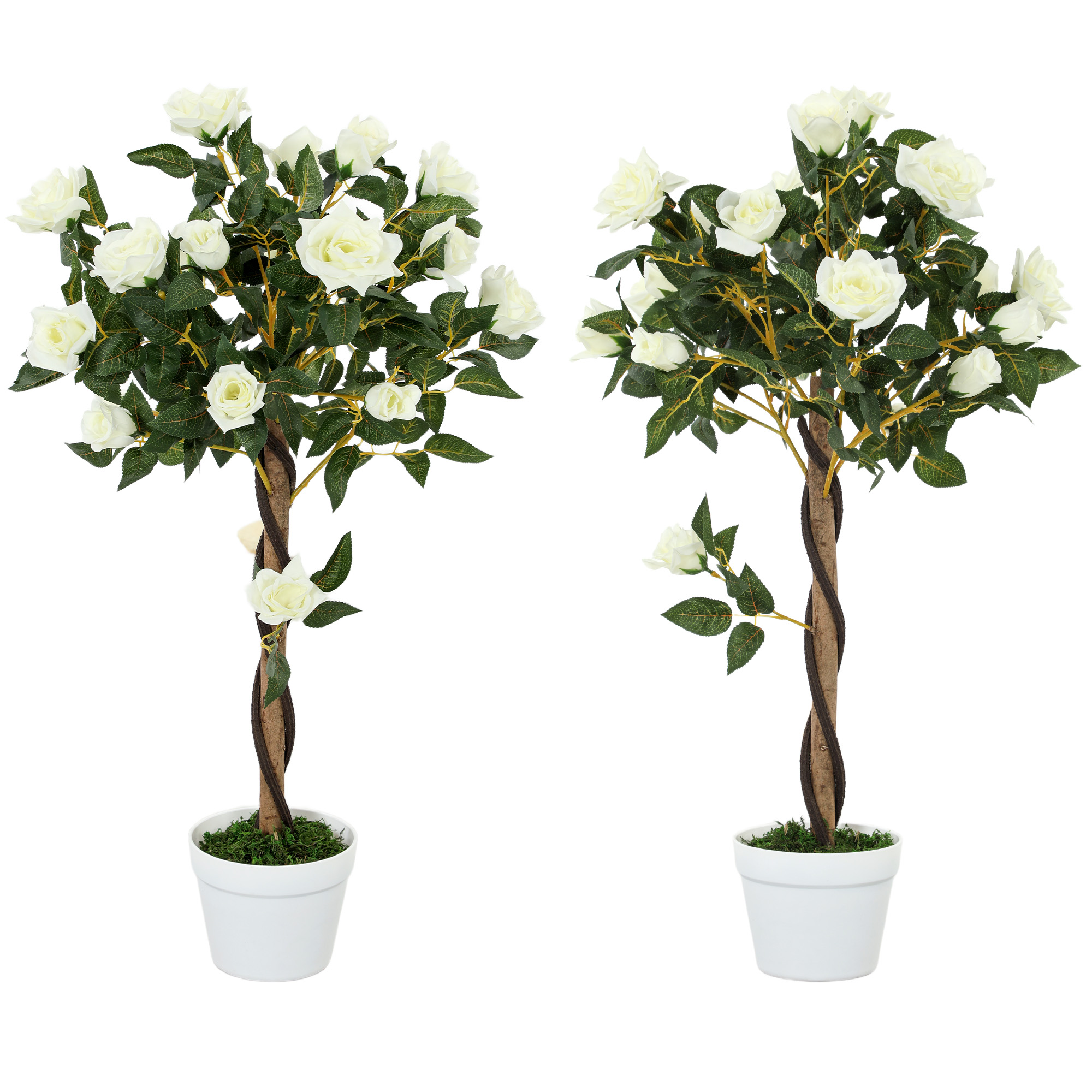 Kunstbaum, Künstliche Pflanze im Zementtopf, Kunstpflanze