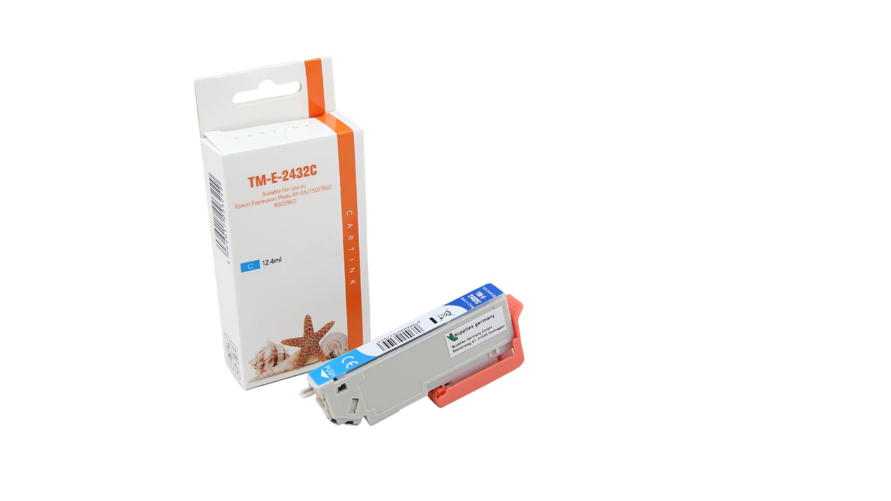 T2432XL alternativ Seestern Tinte Cyan / C13T24324010 / 12,4ml T2432XL alternativ Seestern Tinte Cyan / C13T24324010 / 12,4ml