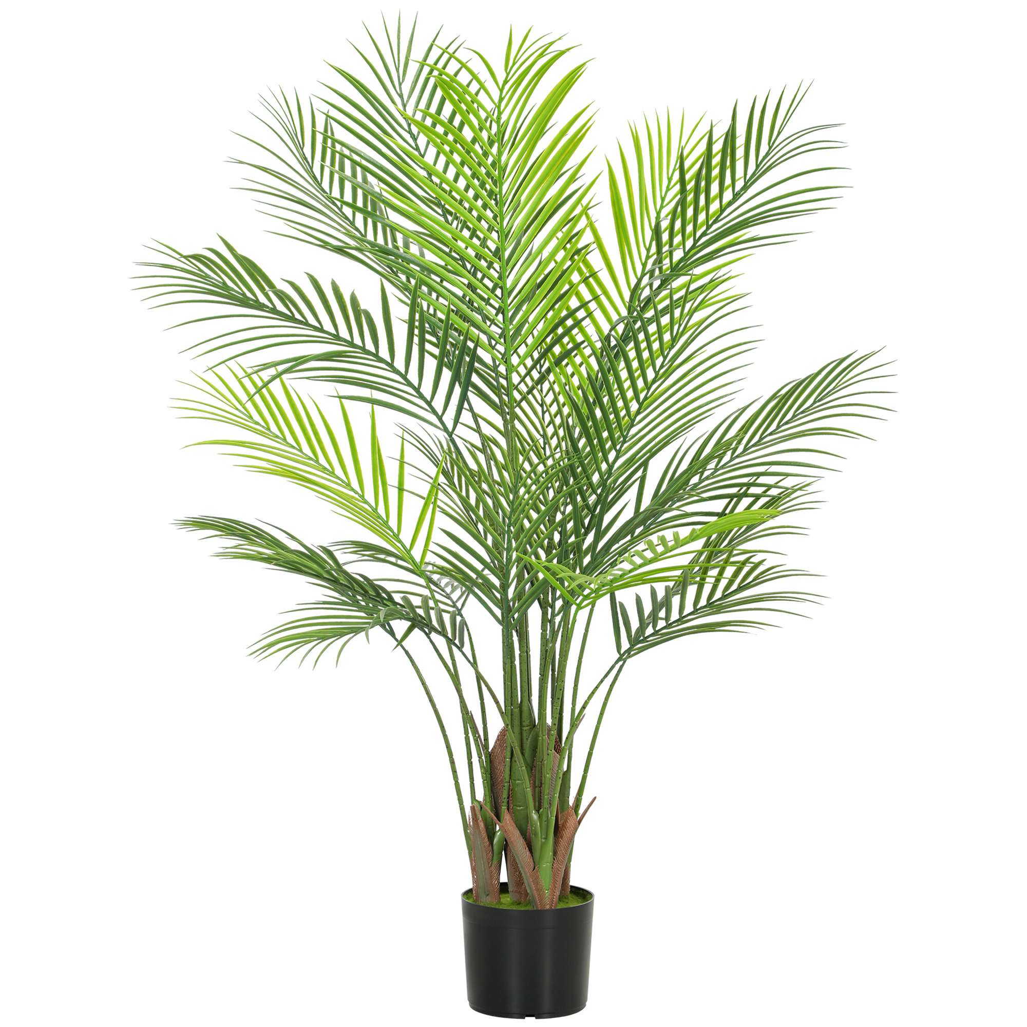 Künstliche Palme groß 120cm Kunstpflanze, Plastik Künstliche Pflanzen im Topf für Wohnzimmer Büro