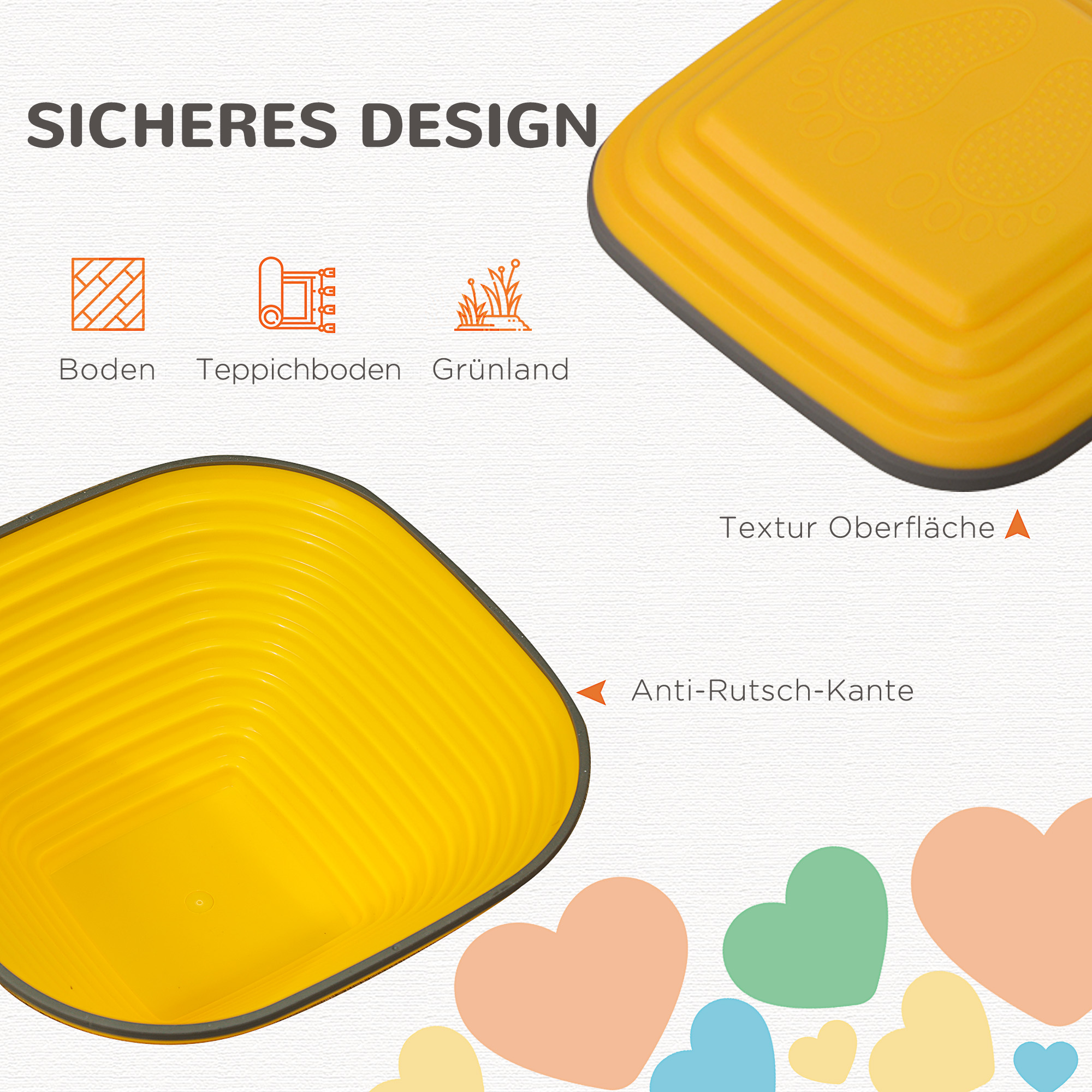 Balance-Trittsteine für Kinder, 6 Teile, Rutschfest, Hindernislauf-Steine, für Motorik-Förderung, Kunststoff, Bunt