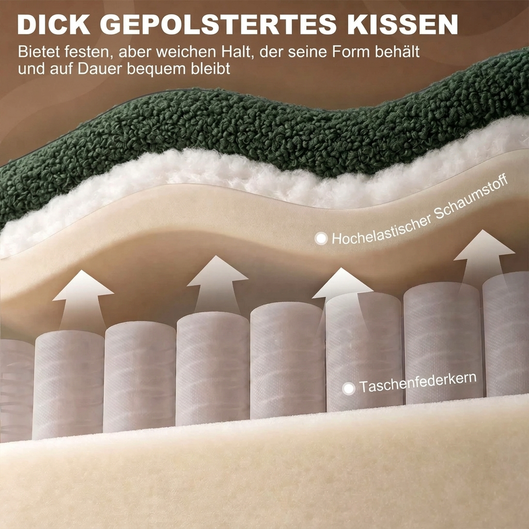 Aufstehsessel mit Massage und Wärme, elektrischer Relaxsessel aus Teddyfleece für Senioren, Dunkelgrün