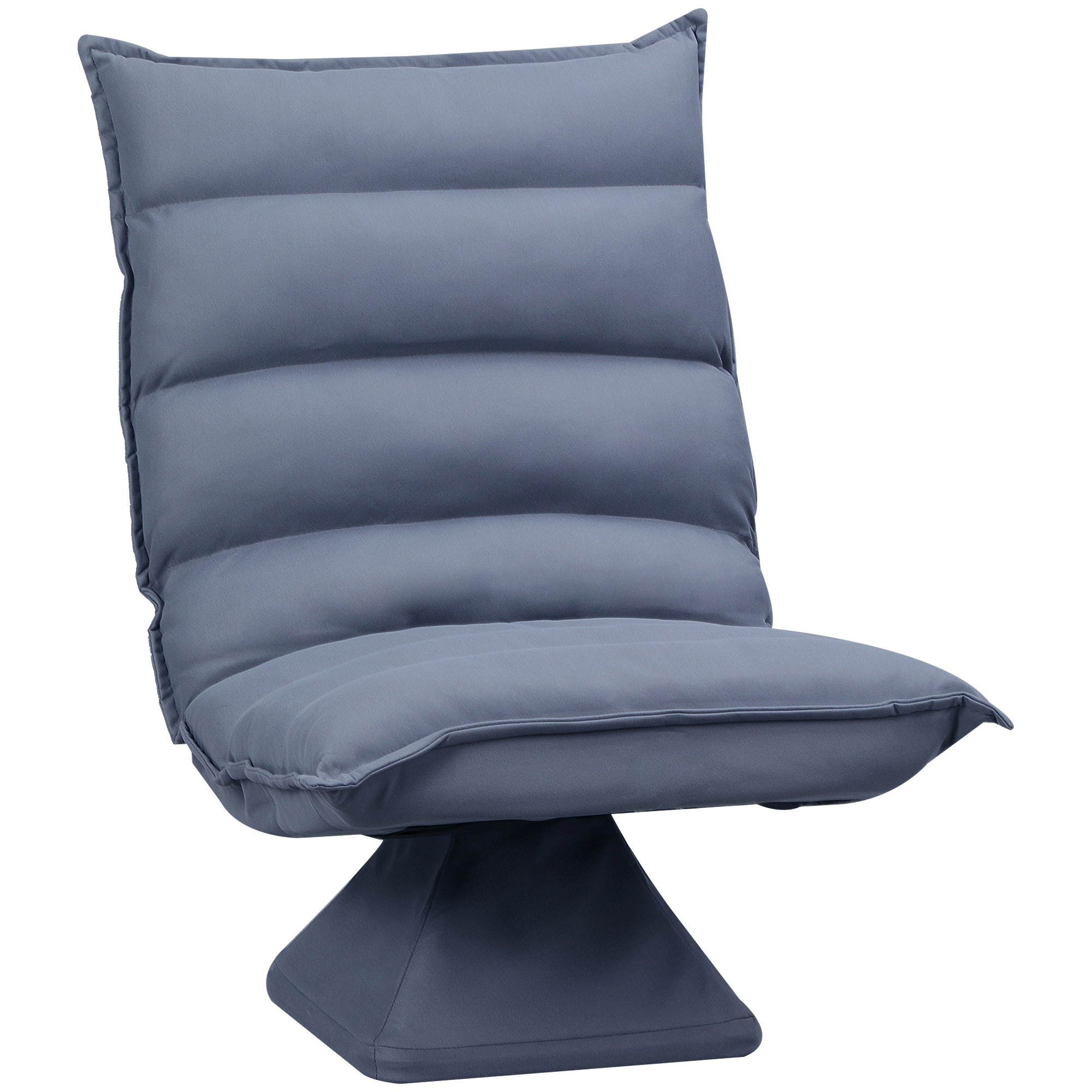 Sessel, drehbar, neigbare Rücklehne, Lederoptik, Stahlrahmen, grau, 62 x 70 x 95 cm