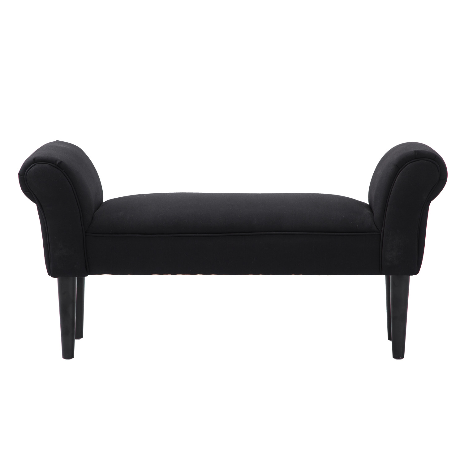 Sitzbank, Bettbank, zeitloses Design, weiche Polsterung, bis 130 kg, schwarz, 102 x 36 x 51 cm