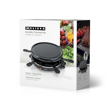 Raclette / Gourmet Set | 6 Personen | 800 W | Ø 29 cm | Antihaftbeschichtung