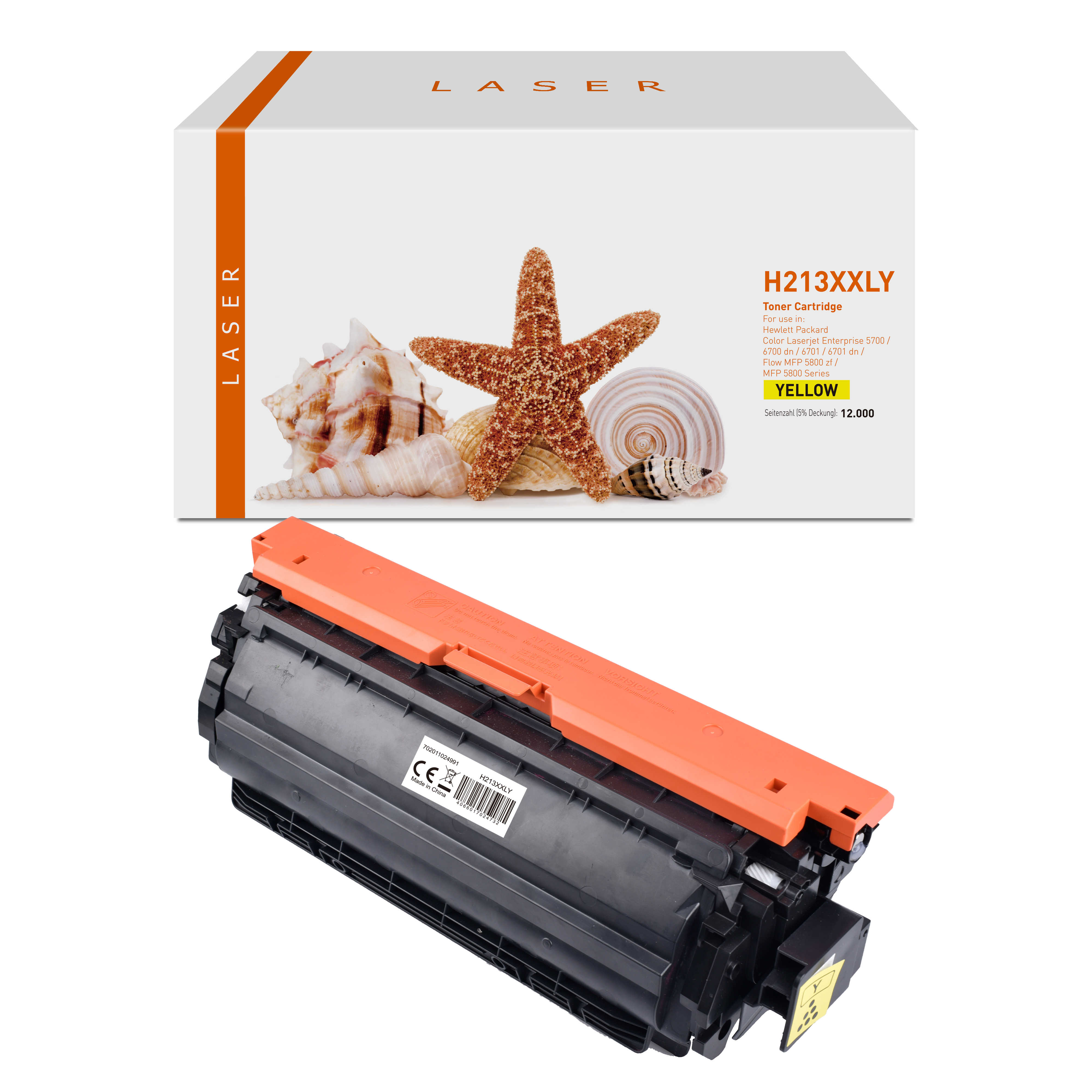213XXLY alternativ Toner gelb für HP / W2132Y / 12.000 Seiten