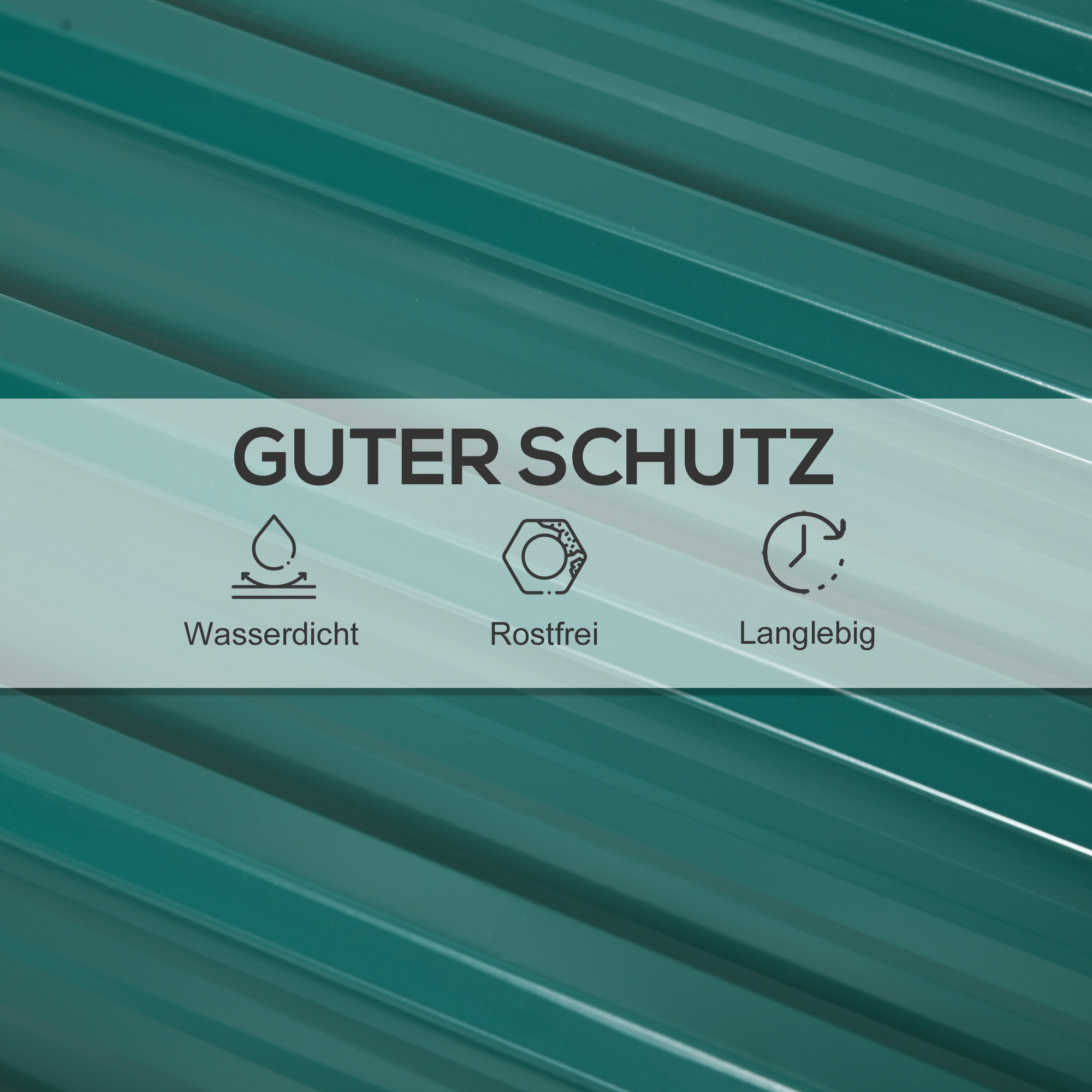 12 Stück Trapezblech 129x45cm 7m² Verzinkt Dachblech 0,25 mm Wetterfest Profilblech Grün