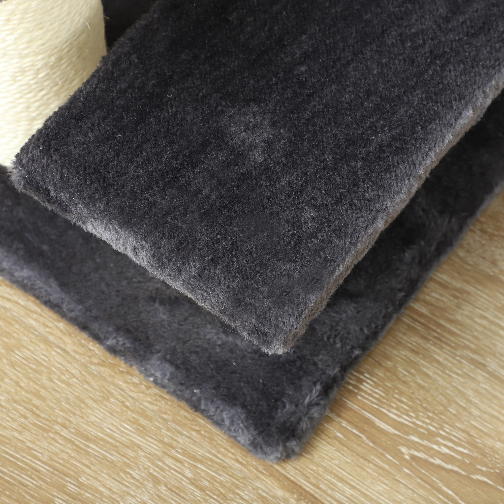 Katzentreppe 4-stufige Haustiertreppe 59 cm hoch Hundetreppe für Katzen aller Größen Hunderampe Einstiegshilfe für Bett, Sofa, Couch Grau