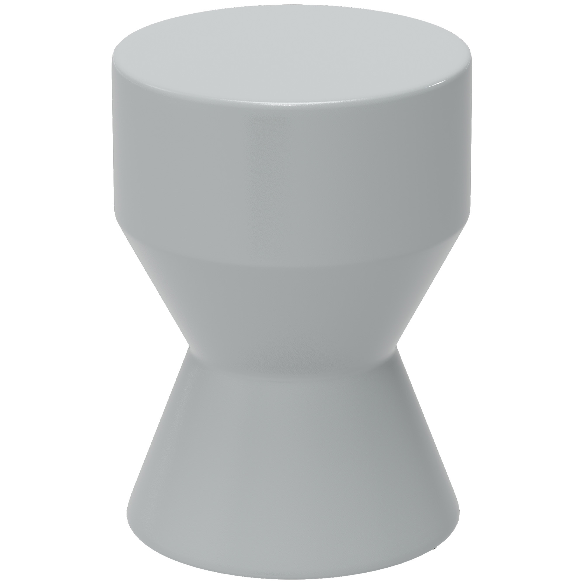 Sitzhocker aus Keramik 120kg belastbar Ø33 x 45,5 cm Wetterfest Garten Hocker in Sanduhrform Hellgrau Sitzhocker aus Keramik 120kg belastbar Ø33 x 45,5 cm Wetterfest Garten Hocker in Sanduhrform Hellgrau