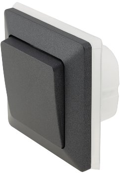 MILOS Wechsel-Schalter IP44, 250V~/ 10A, inkl. Rahmen, UP, anthrazit