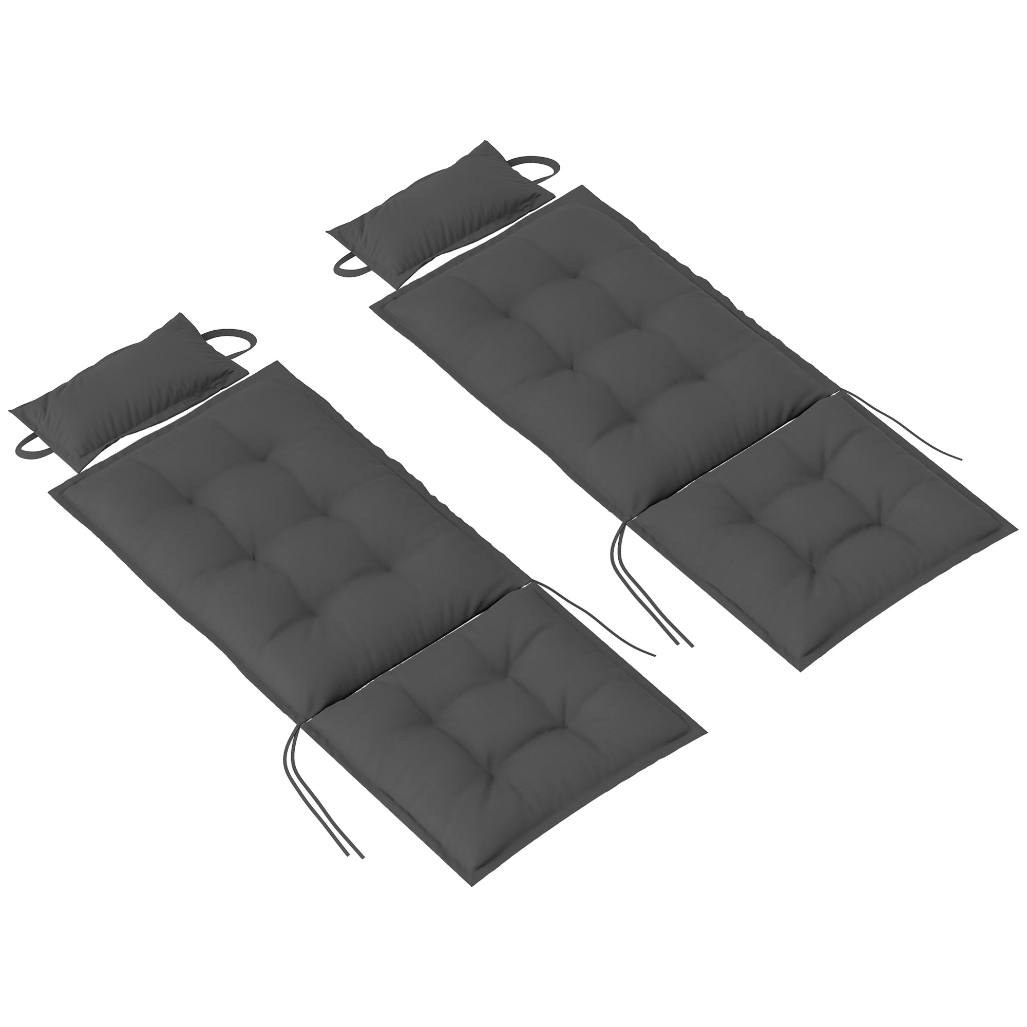 2er Set Auflage für Sonnenliege Wasserabweisend Liegenauflage für Gartenliege Polsterauflage 50x116x5 cm, Dunkelgrau 2er Set Auflage für Sonnenliege Wasserabweisend Liegenauflage für Gartenliege Polsterauflage 50x116x5 cm, Dunkelgrau