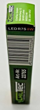 LED Strahler 8W R7s "RS118 COB8", 360°, 3000k, 920lm, 118mm, warmweiß