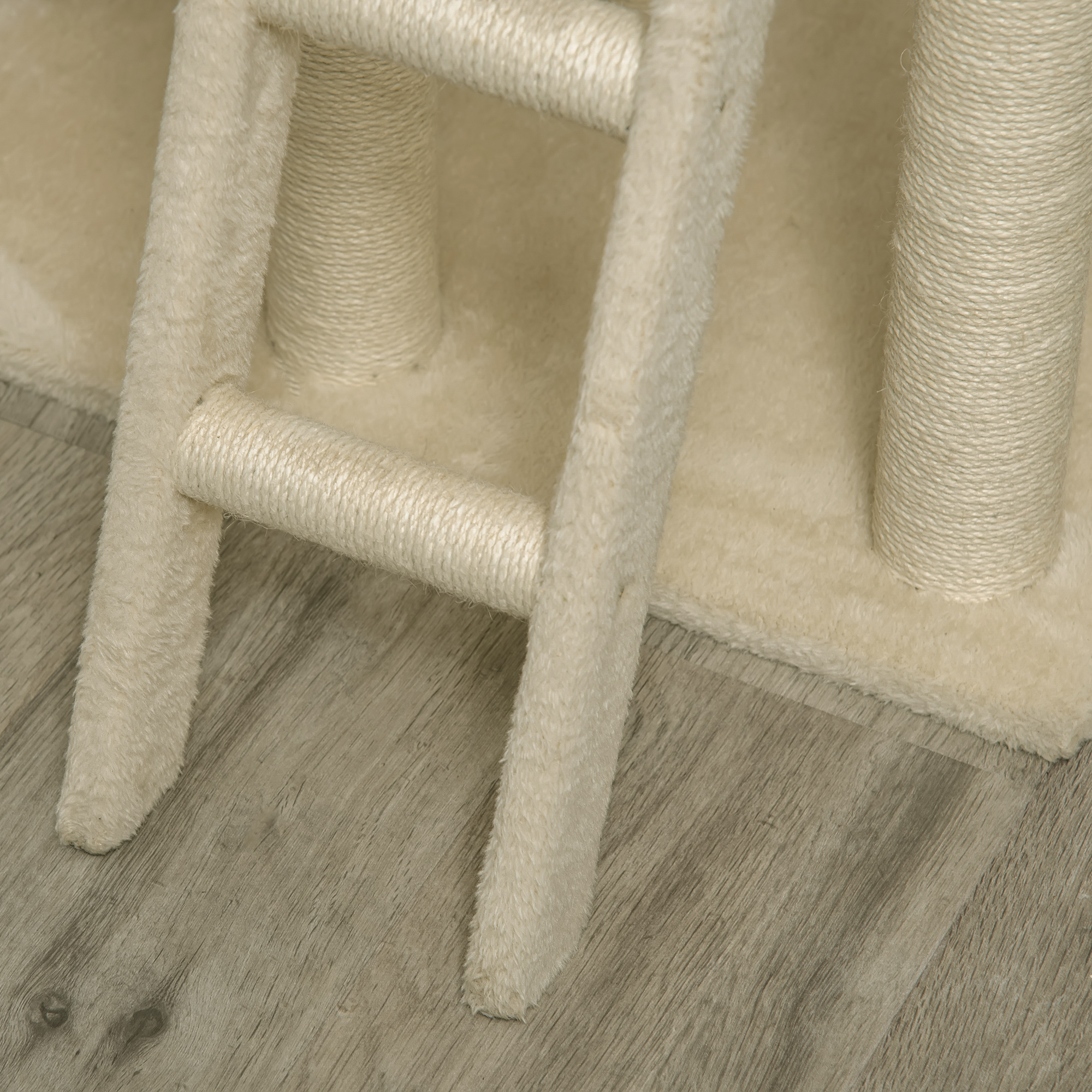 mit Katzenhöhle inkl. Spielzeug  Sisal Plüsch Khaki + Beige + Kaffee