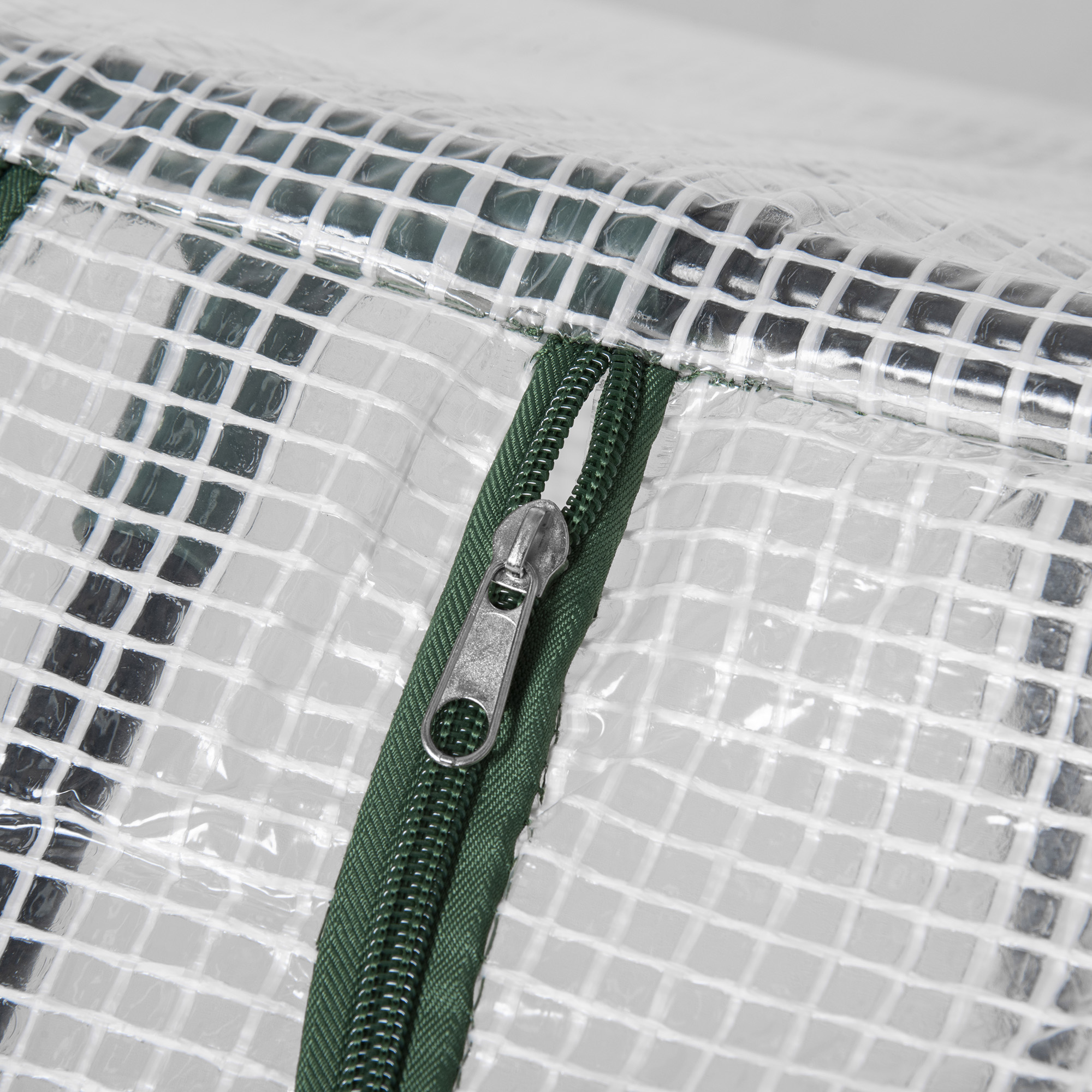 Gewächshaus mit Fernster, PE-Gitterfolie, Foliengewächshaus aus Stahl, Treibhaus für Balkon, Garten, Tomatenhaus 120x60x60cm, Tomatengewächshaus für Gemüse, Blumen, Pflanzen, Weiß