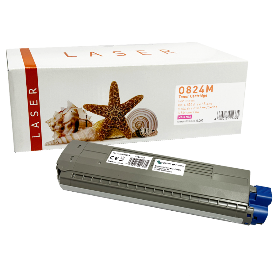 C824M alternativ Toner Magenta für OKI / 47095702 / 5.000 Seiten C824M alternativ Toner Magenta für OKI / 47095702 / 5.000 Seiten