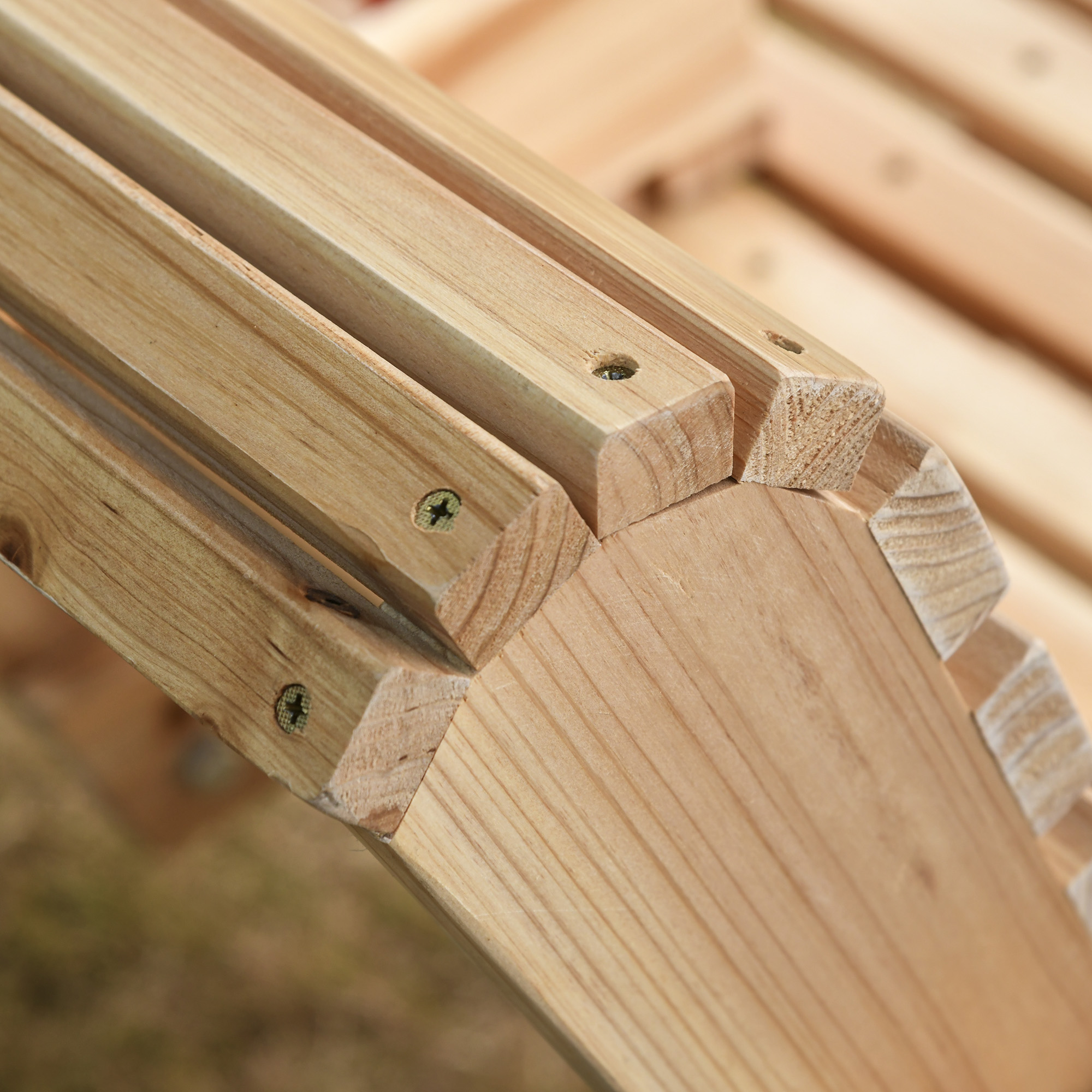 Hängebank mit Klapptisch und Becherhaltern Naturholz 150 x 75 x 53cm