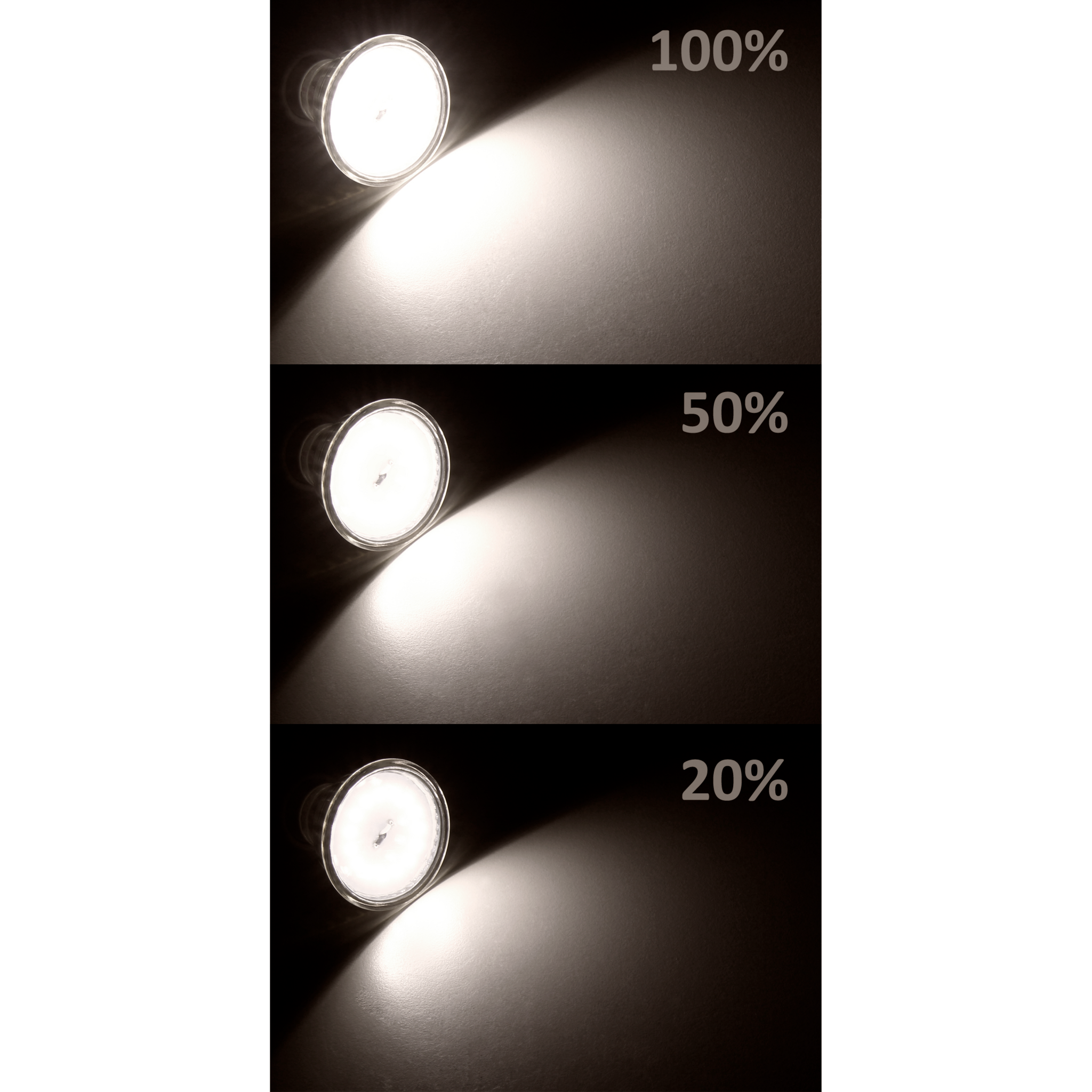 LED-Strahler McShine ''LS-450'' GU10, 5,5W, 470lm, 3000K, step dimmbar, 10er-Pack