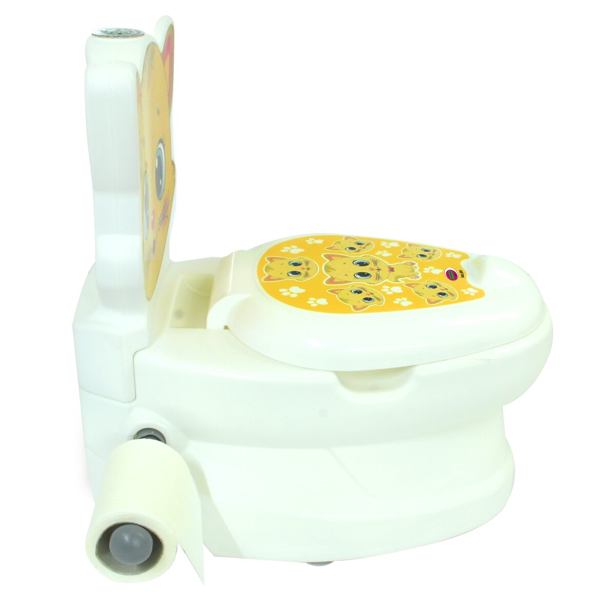 Meine kleine Toilette Katze mit Spülsound und Toilettenpapierhalter