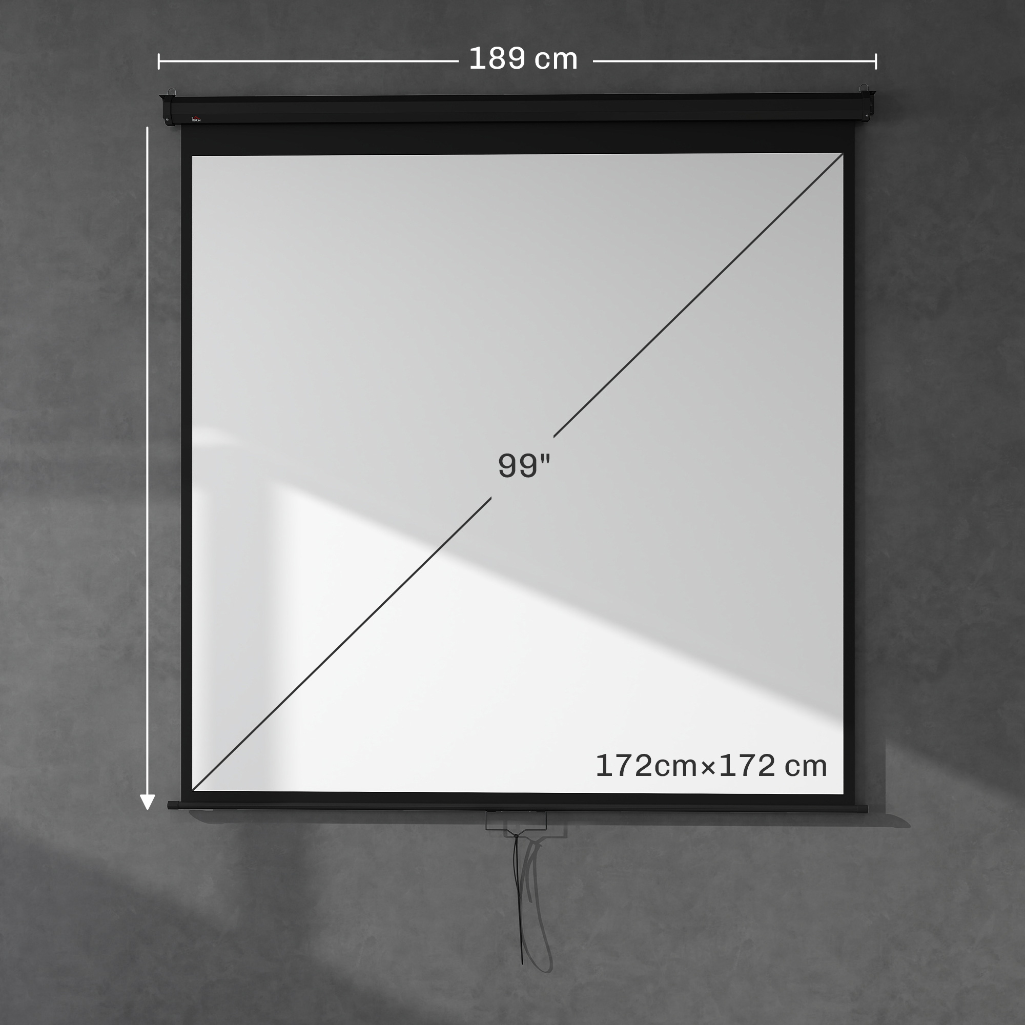 Beamer Leinwand 178 x 178 cm 99 Zoll 1:1 HD 4K Projektionsleinwand für Heimkino Büro-Präsentationen