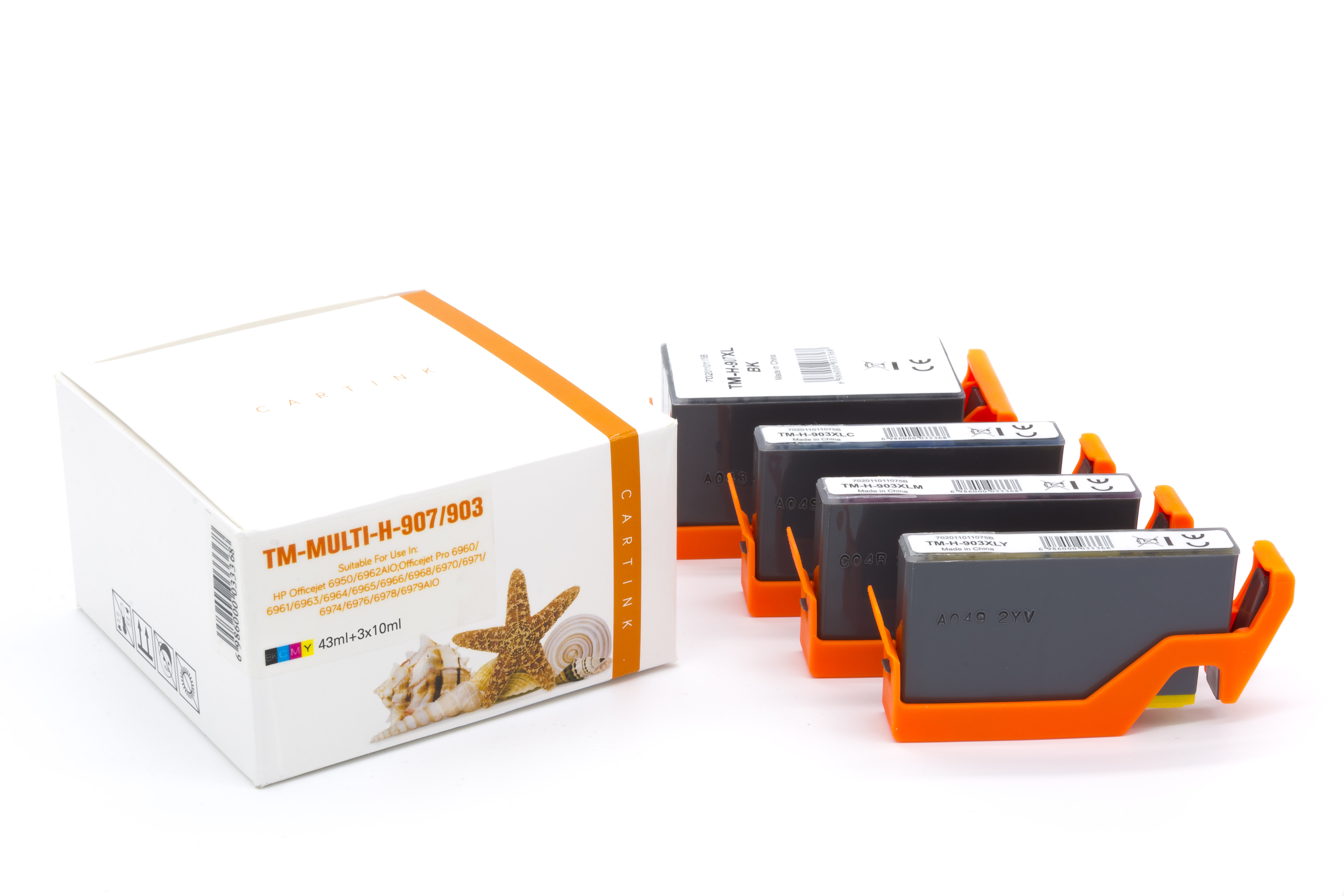 Multipack 907/903 alternativ Tinte für HP / T6M19AE /T6M03/07/11AE / BK43ml / C,M,Y10ml Multipack 907/903 alternativ Tinte für HP / T6M19AE /T6M03/07/11AE / BK43ml / C,M,Y10ml