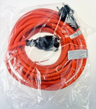 Verlängerungskabel 15m, IP44, Orange / H07RN-F 3G1,5 , Stecker / Kupplung