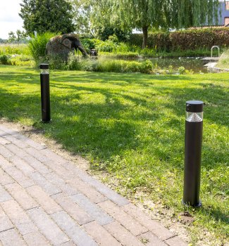 LED Solar Wegeleuchte "SWL-AS50", IP44, warmweiß 3000K, PIR Sensor, 50cm