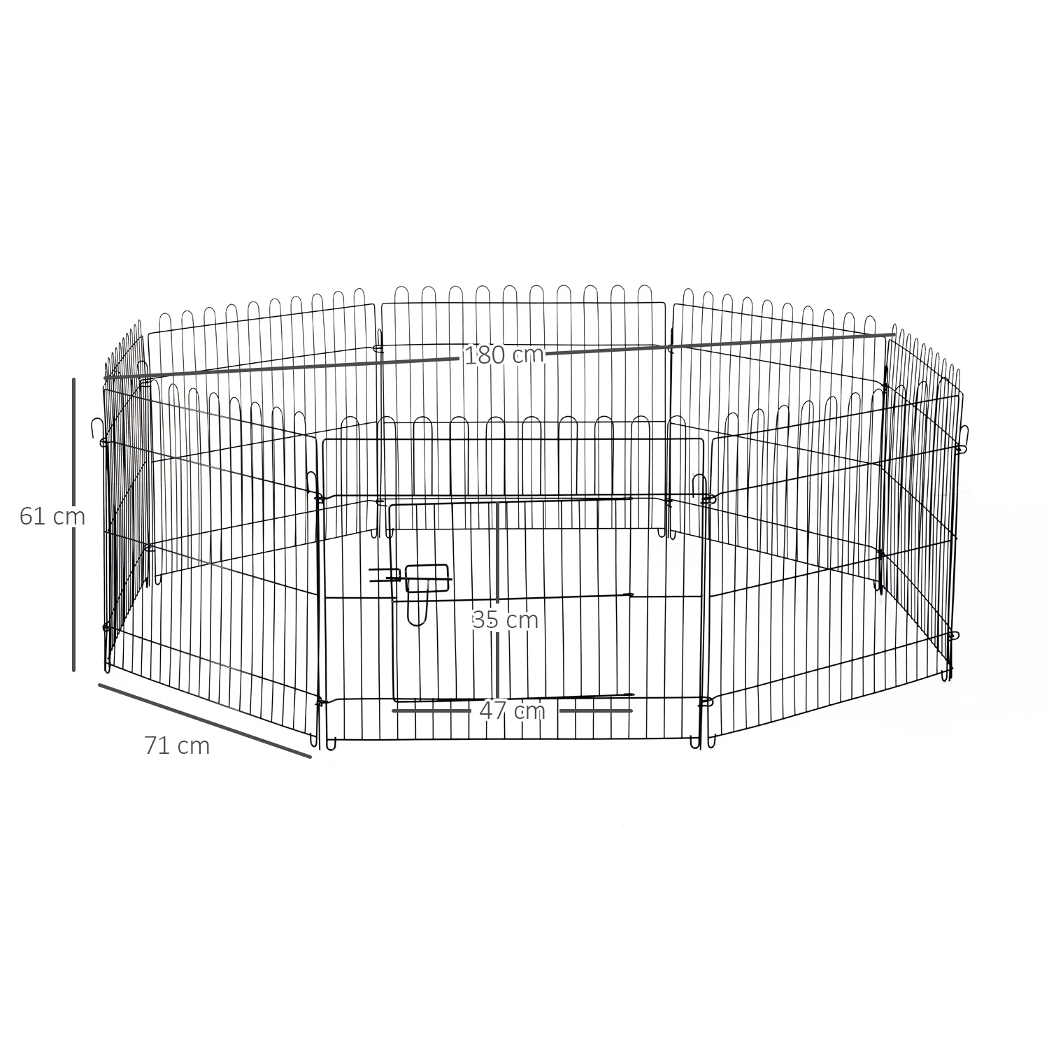 Welpenlaufstall 8-TLG Welpenauslauf mit 8 Gitterplatten Tür Schutzplane Freilaufgehege 61cm hoch Welpengitter Laufstall für Haustiere Hund Katze Welpe Laufgitter für drinnen und draußen