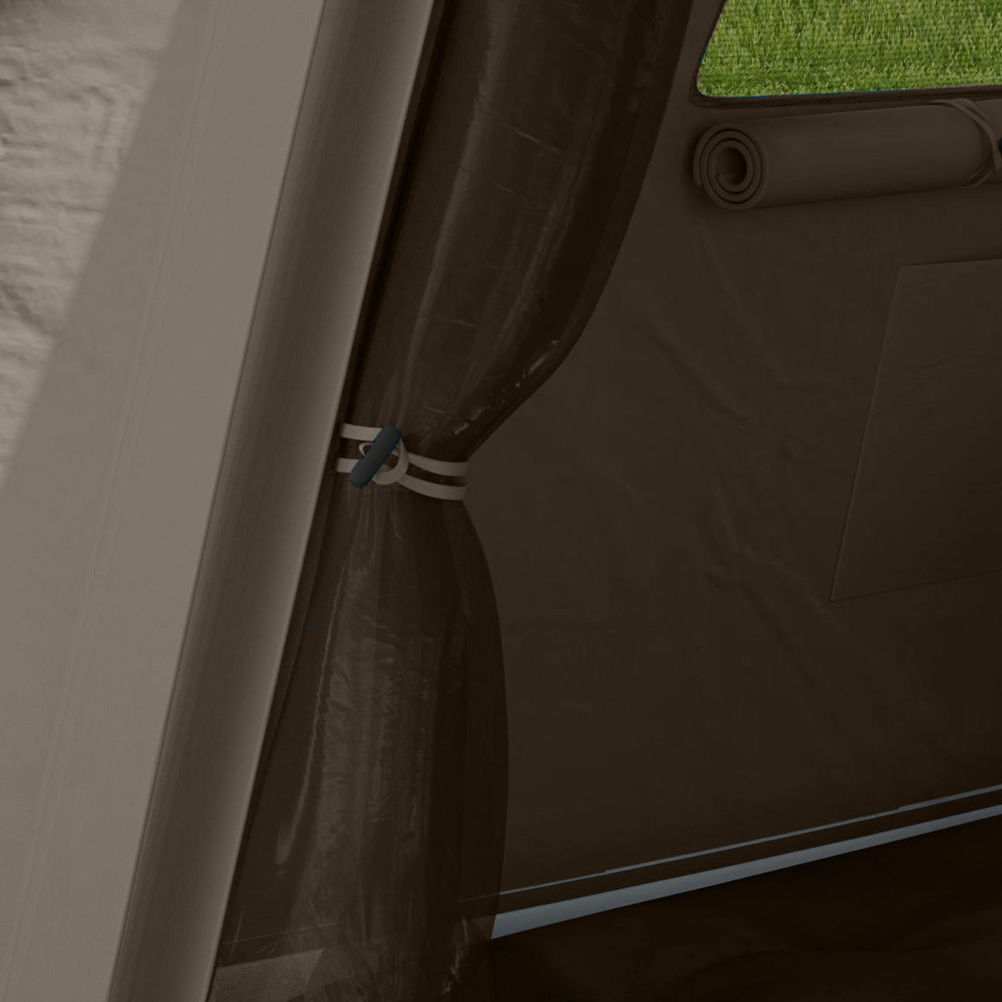 Aufblasbares Campingzelt 1-2 Personen Outdoor Familienzelt mit Haken Luftpumpe Fenstern Türen für 4 Jahreszeiten