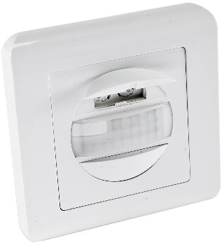 Unterputz PIR-Bewegungsmelder 160° Pro / LED geeignet, 2-Draht Technik, weiß