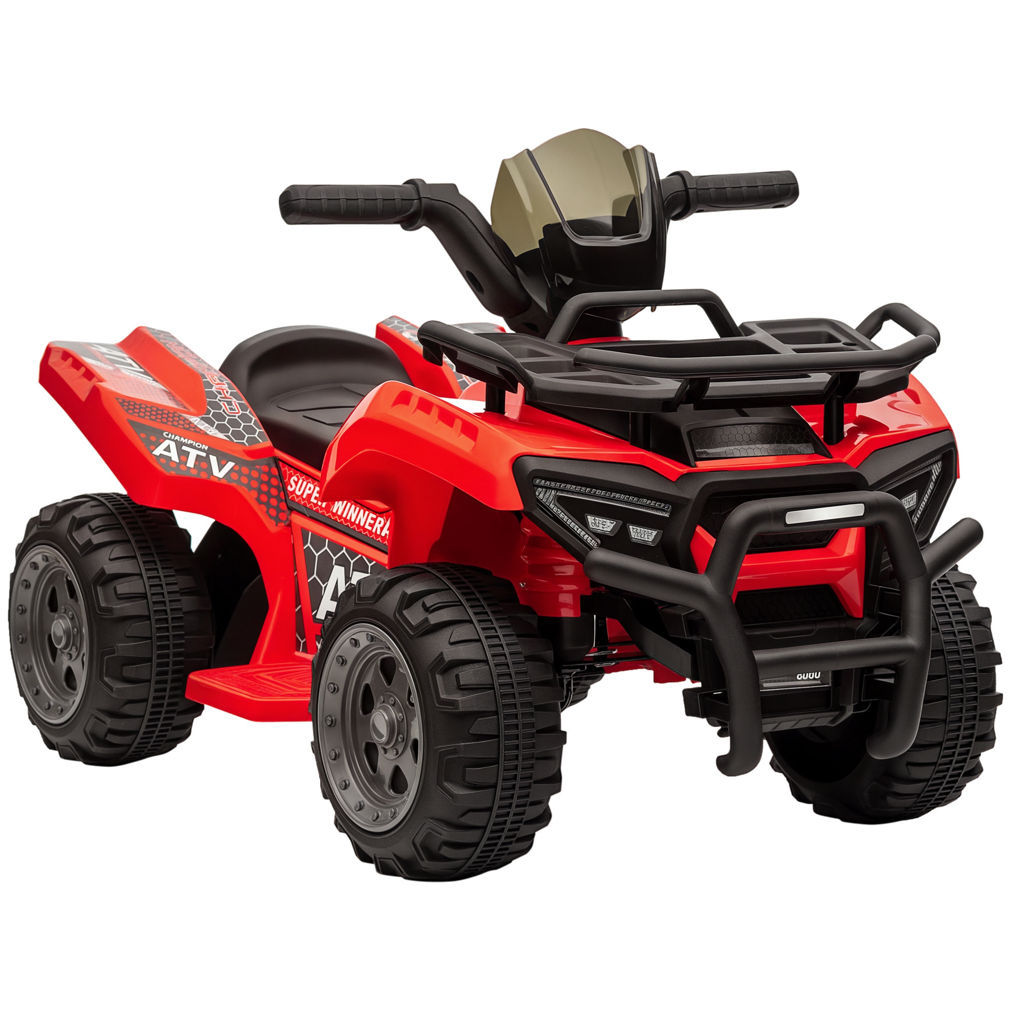Kinder Quad Elektro 6V Kinderquad mit Vorwärtsfunktion, Musik, Elektro-Quad für Kinder 1,5-3 Jahre Rot