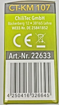 Kohlenmonoxid Melder "CT-KM 107", EN 50291 zertifiziert