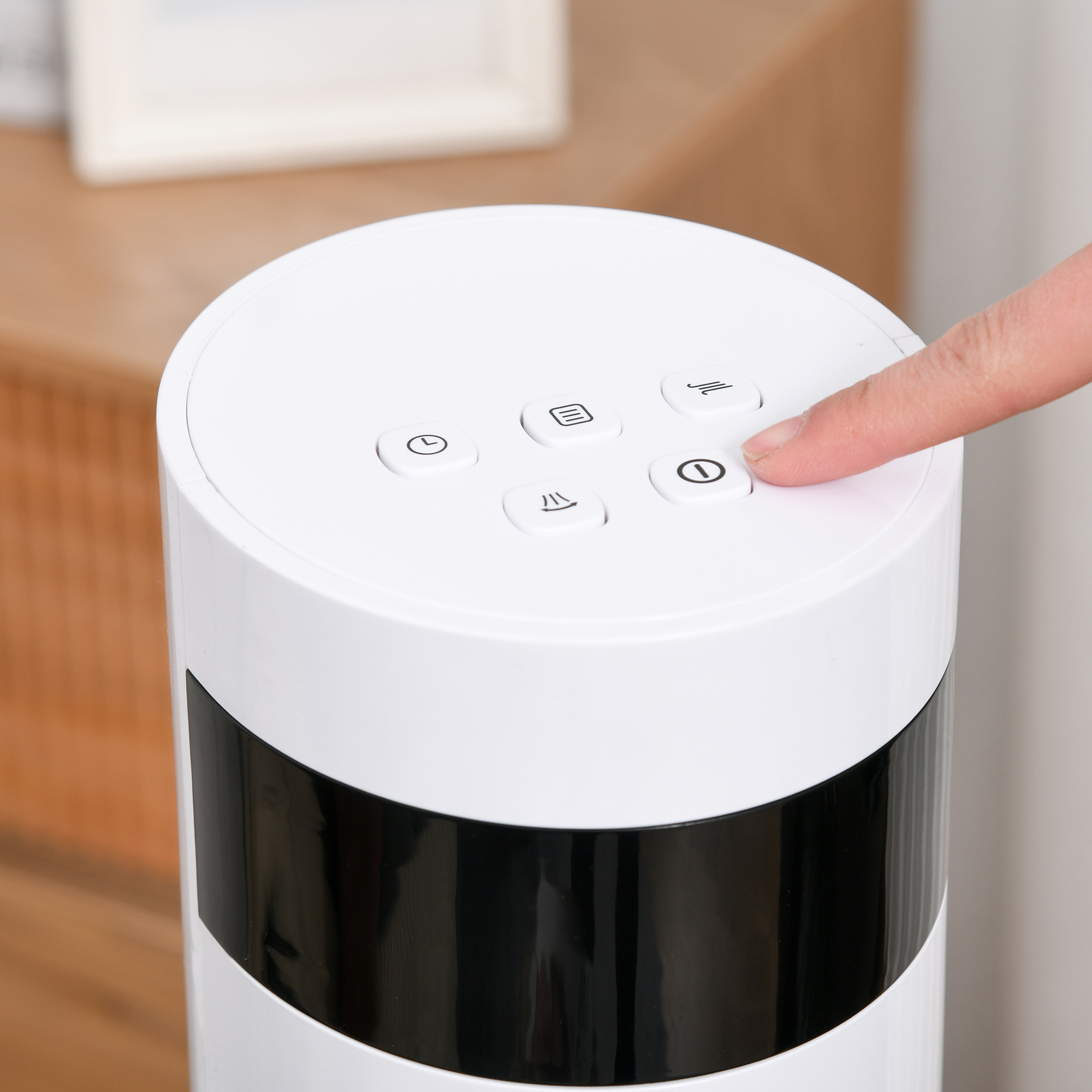 Turmventilator, Standventilator mit 3 Belüftungsstufen, Fernbedienung, 50W Ventilator mit 12H Timer, LCD-Anzeige, 85° Oszillation, für Schlafzimmer, Weiß