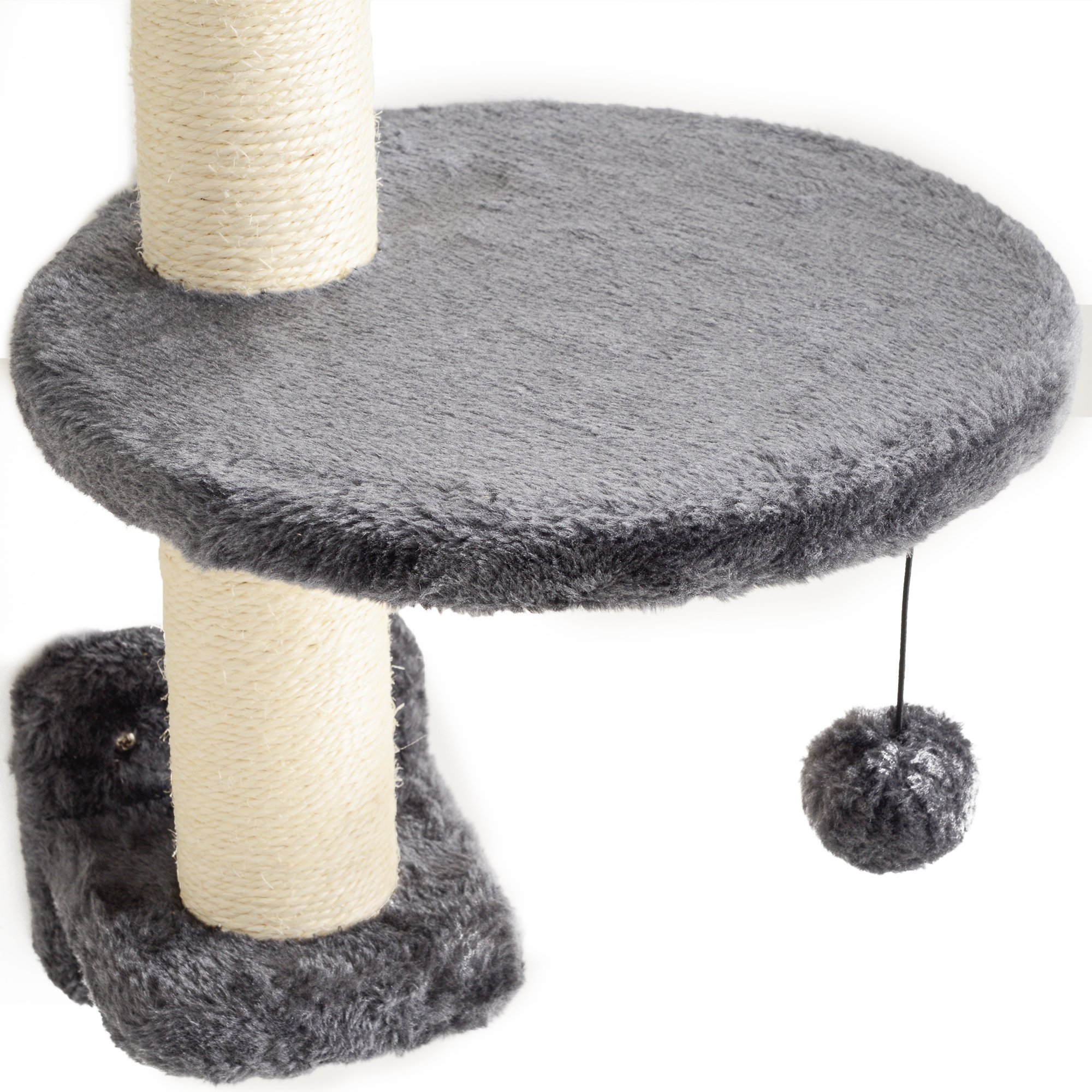 Kletterwand Katzen 4-teilig Katzen Kletterwand Set mit Hängematte, Katzenbrücke bis zu 5 kg, Dunkelgrau
