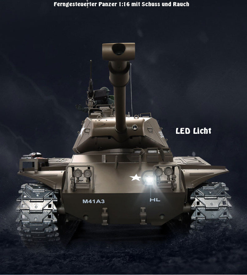 RC Panzer "M41 A3 Walker Bulldog" - Metallgetriebe & Metallketten PRO