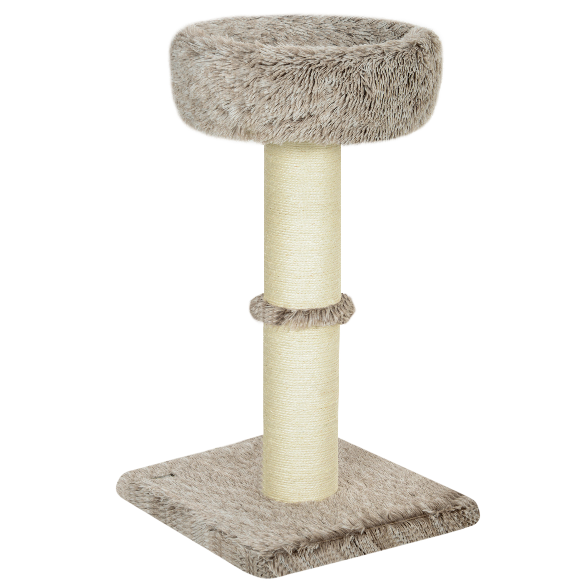 Katzenbaum, 87 cm, Katzenturm mit dickem Kratzpfosten, Plüschbett, für den Innenbereich, trägt bis zu 6 kg, Braun Katzenbaum, 87 cm, Katzenturm mit dickem Kratzpfosten, Plüschbett, für den Innenbereich, trägt bis zu 6 kg, Braun