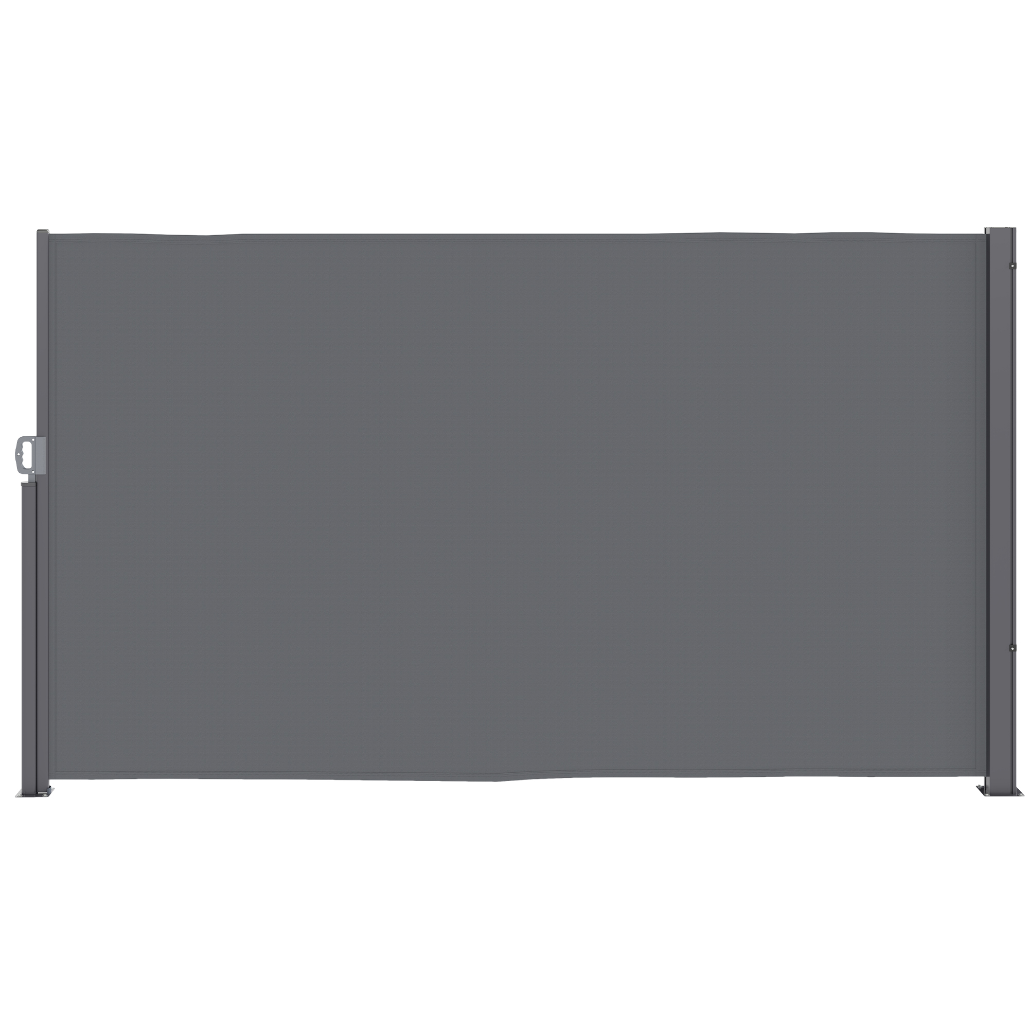 Seitenmarkise ausziehbar blickdicht Sichtschutz mit Wandhalterung Beschichtung 300x180cm Dunkelgrau Seitenmarkise ausziehbar blickdicht Sichtschutz mit Wandhalterung Beschichtung 300x180cm Dunkelgrau