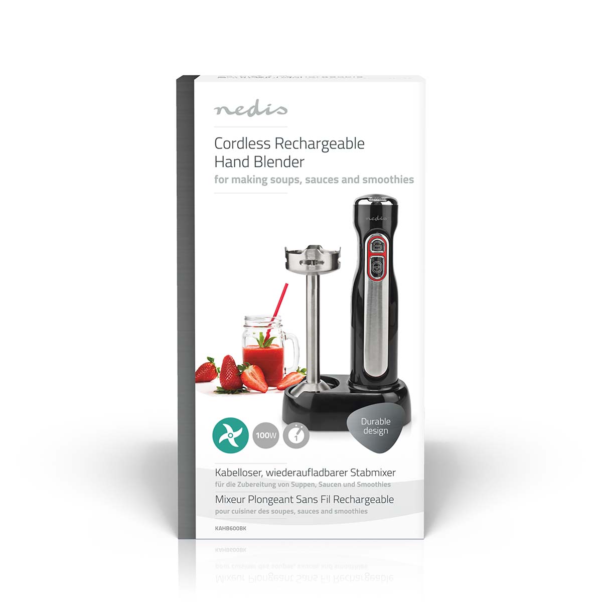 Stabmixer | 100 W | Geschindigkeitseinstellung: 1 Geschindigkeitsstufe | schwarz / Silber