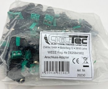 Anschluss-Adapter für LED-Stripes, Lüsterklemme auf 5,5/2,1mm Kupplung