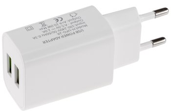 Stecker-Netzteil mit USB "CTN-0520 Duo", Aus 5V=, 2x1/1x2A, 10W
