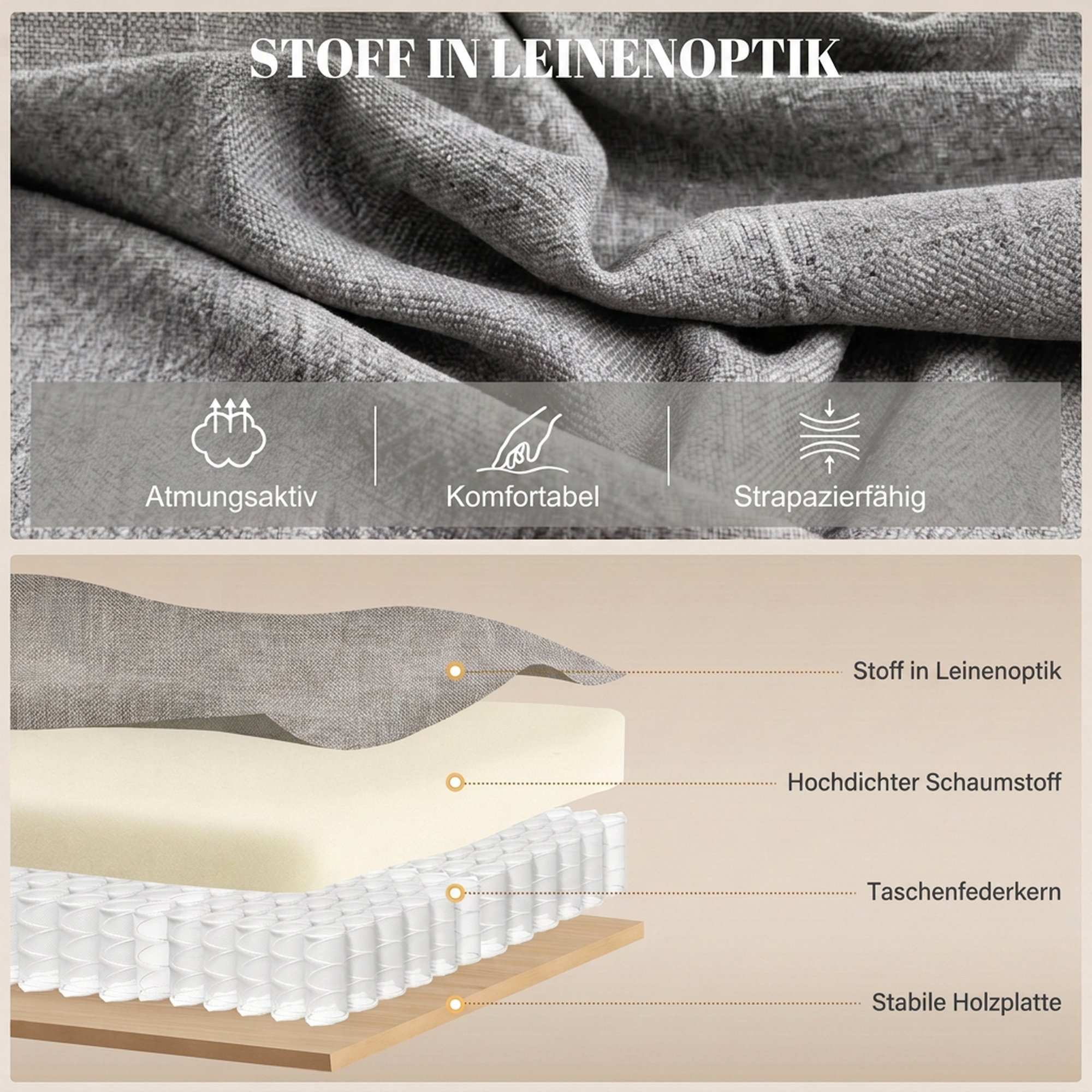 Power-Lift-Relaxsessel mit Vibrationsmassage und Wärmefunktion, Aufstehsessel mit USB-Anschluss, Seitentaschen und Fernbedienungen, Hellgrau