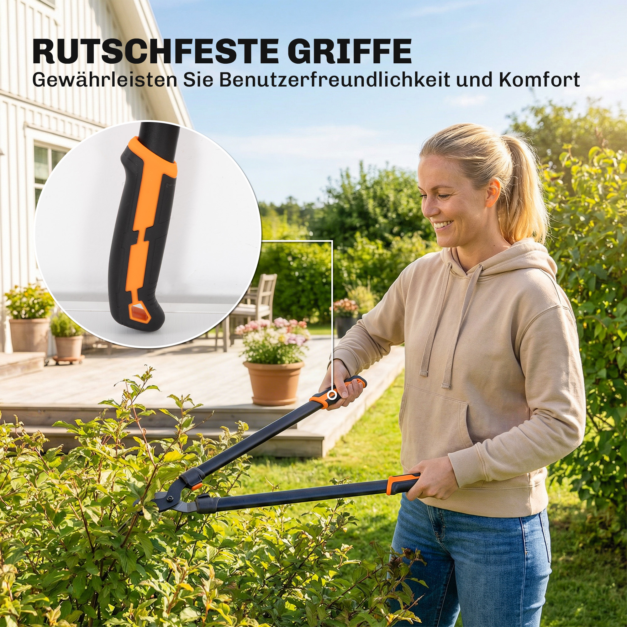 2-teiliges Gartenscheren-Set mit Astscheren, Baumscheren, Strauchpflege-Set