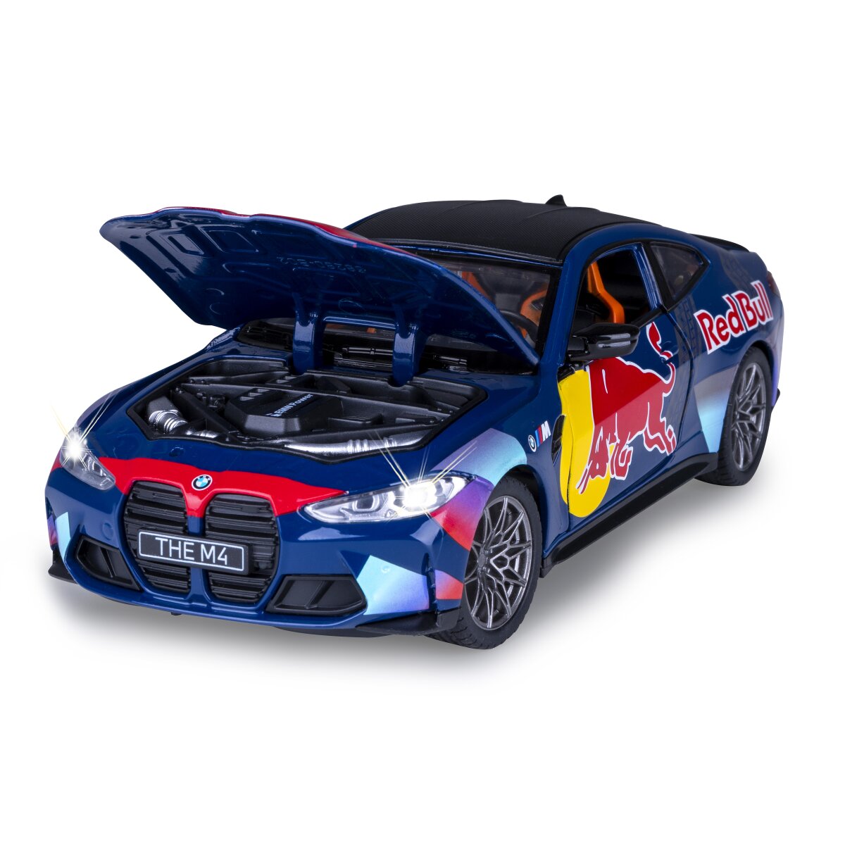 BMW M4 Diecast 1:24 blau inkl. Knopfzellen