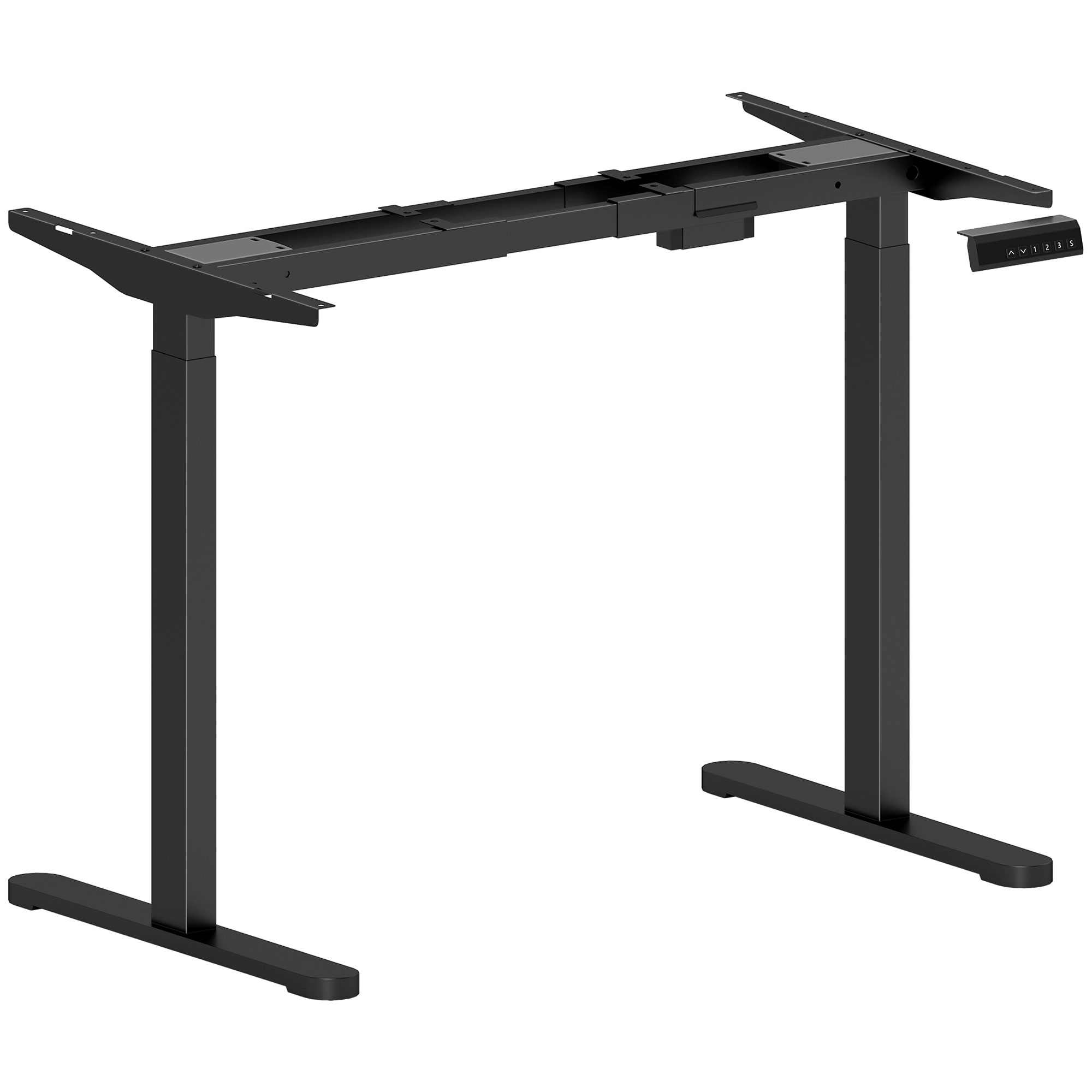 Elektrisches Schreibtischgestell, höhenverstellbar, mit Speicherfunktion, Stahl, Schwarz Elektrisches Schreibtischgestell, höhenverstellbar, mit Speicherfunktion, Stahl, Schwarz