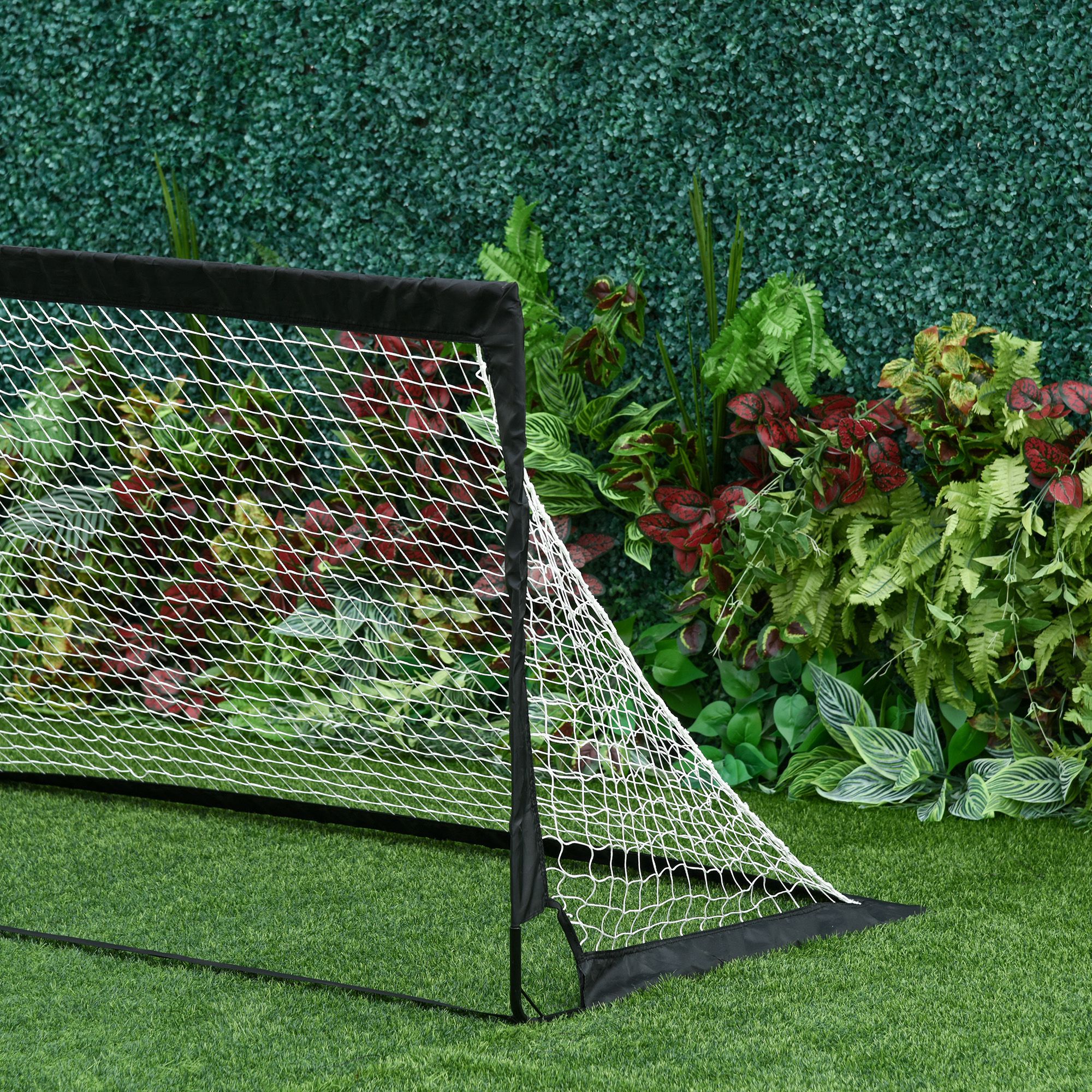 Fußballtor 2er Set faltbar 183 x 90 x 90 cm Fussballtor mit Tragetasche wetterfest Outdoor Fußball Tore für Erwachsene Fußballtore für Garten Training Freizeit Schwarz