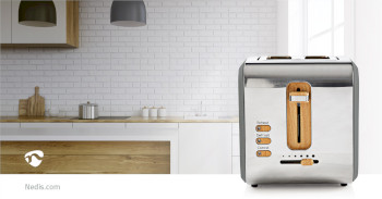 Toaster | 2 Steckplätze | Bräunungsstufen: 6 | Auftaufunktion | grau