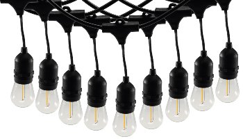 Biergarten-Lichterkette "CT-BGL 10Solar" / 2m + 4,5m, 10x Filament Led Lampe, IP44